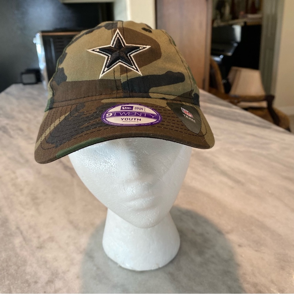 New Era NFL Cap Camouflage Ball Cap Youth ball hat metal clasp green - Picture 8 of 9